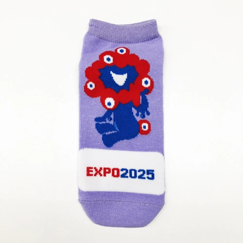 EXPO2025 ミャクミャク 靴下 パープル レディース