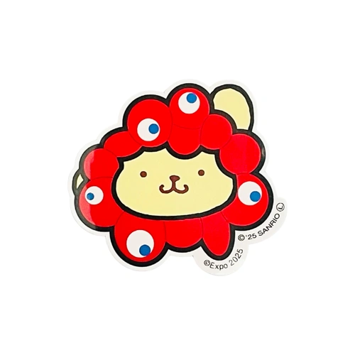 EXPO2025 【サンリオキャラクターズ】ミャクミャクなりきりアパレルステッカー顔 ポムポムプリン