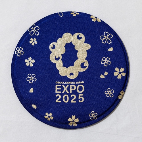 EXPO2025 公式ロゴ 金彩コースター 紺