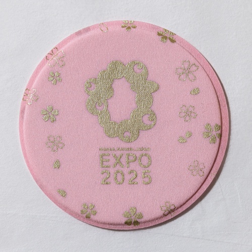 EXPO2025 公式ロゴ 金彩コースター 桜