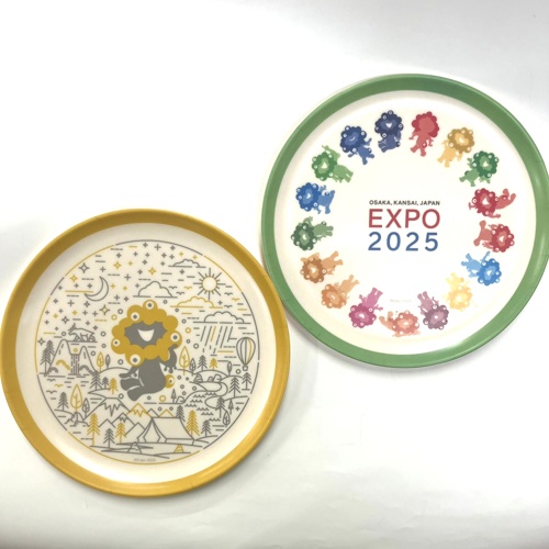 EXPO2025 ミャクミャク【いのち輝くシリーズ】丸プレート バンブーファイバー A柄