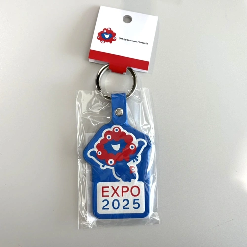 EXPO2025 ミャクミャクPUダイカットレザーキーホルダー飛び