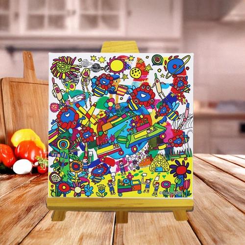 EXPO2025 ミャクミャク キャンバスジクレー印刷 ミャクミャク∞脈々と彩る蜂の舞2 S0号