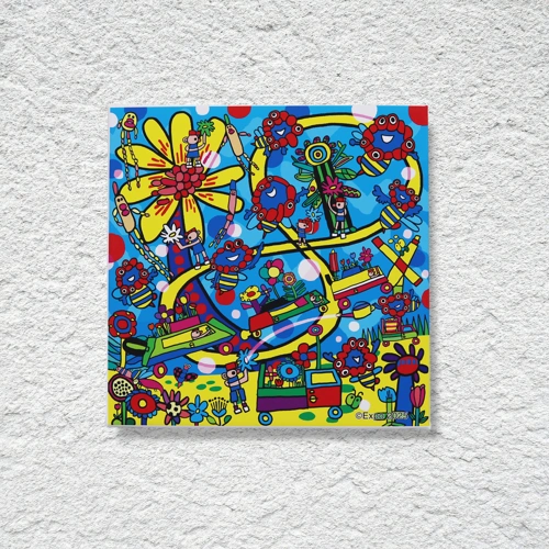 EXPO2025 ミャクミャク キャンバスジクレー印刷 ミャクミャク∞脈々と彩る蜂の舞1 S3号