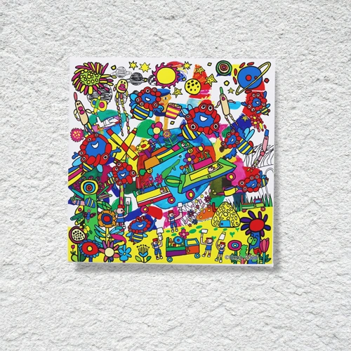 EXPO2025 ミャクミャク キャンバスジクレー印刷 ミャクミャク∞脈々と彩る蜂の舞2 S3号