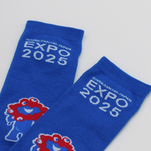 EXPO2025 ミャクミャク ソックス EXPOロゴ ブルー 25-27cm MENS