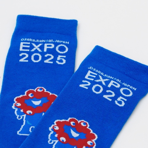 EXPO2025 ミャクミャク ソックス EXPOロゴ ブルー 23-25cm LADIES