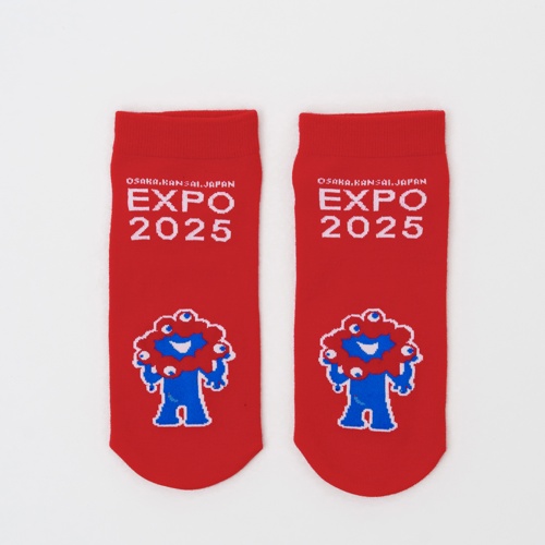 EXPO2025 ミャクミャク ソックス EXPOロゴ レッド 23-25cm LADIES