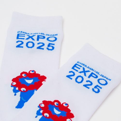 EXPO2025 ミャクミャク ソックス EXPOロゴ ホワイト 23-25cm LADIES