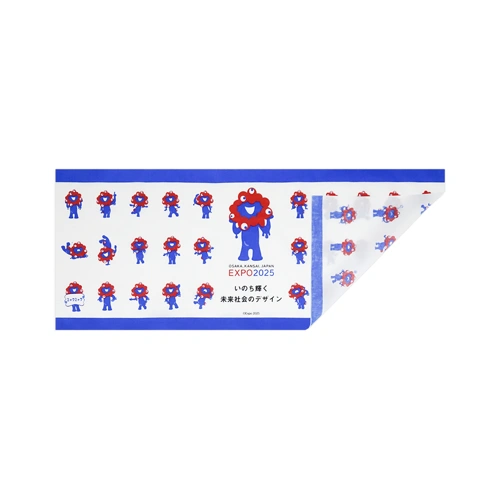 EXP02025 ミャクミャク 手ぬぐい 各種ポーズ