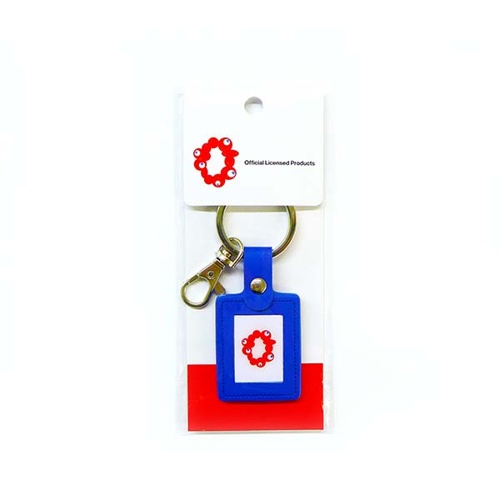 EXPO2025 公式ロゴ プリントメタルPUレザーキーホルダー