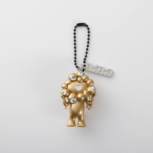 EXPO2025 金ミャクミャク立体PVCキーホルダー プレート付