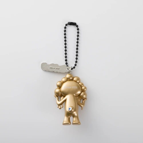 EXPO2025 金ミャクミャク立体PVCキーホルダー プレート付
