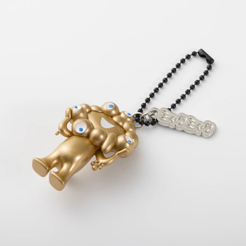 EXPO2025 金ミャクミャク立体PVCキーホルダー プレート付