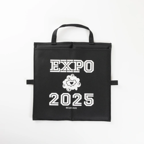 EXPO2025 シートになるトートバッグ・ミャクミャク黒