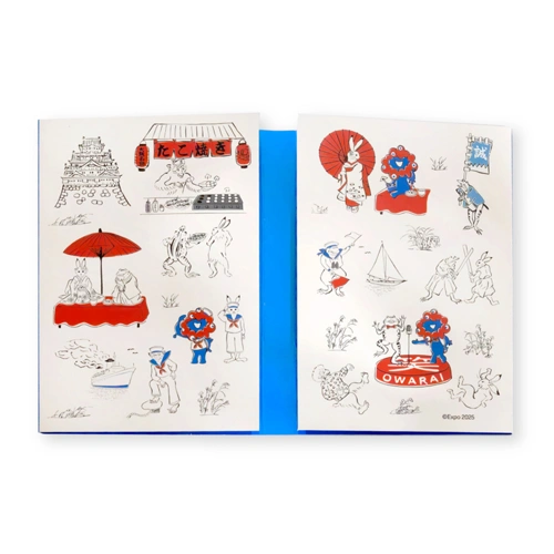 EXPO2025 ミャクミャク 【鳥獣戯画】パタパタメモ