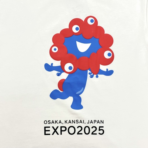 EXPO2025 ミャクミャク キッズTシャツ 厚盛プリント ホワイト