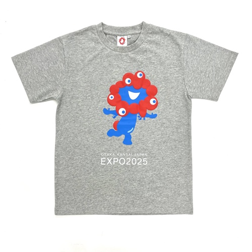 EXPO2025 ミャクミャク キッズTシャツ 厚盛プリント グレー