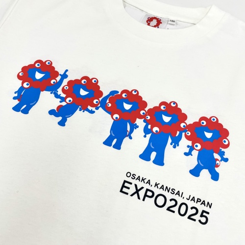 EXPO2025 ミャクミャク キッズTシャツ 前後プリント ホワイト