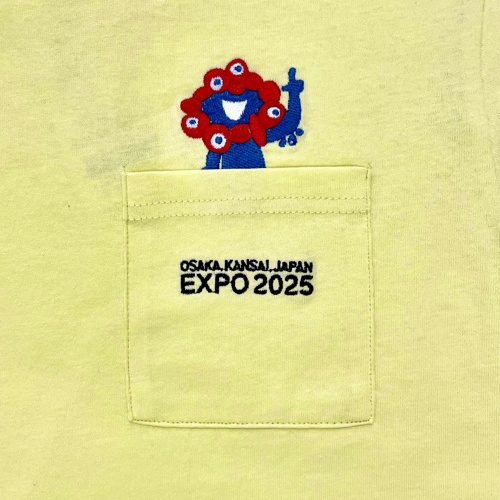 EXPO2025 ミャクミャク キッズTシャツ 刺繍ポケット クリーム