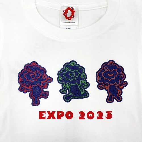 EXPO2025ミャクミャク カラフルデニムプリントTシャツ