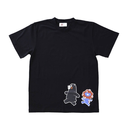 EXPO2025ミャクミャク【くまモン】半袖Tシャツウォーキング ブラック