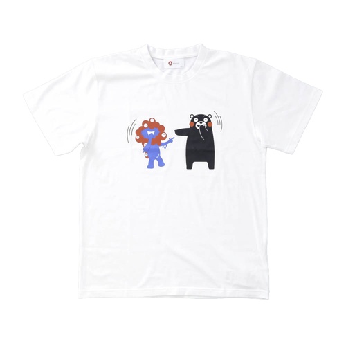 EXPO2025ミャクミャク【くまモン】半袖Tシャツ笑笑 ホワイト