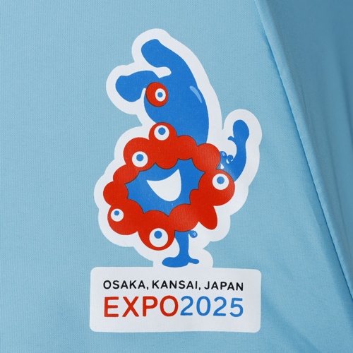EXPO2025ミャクミャクワンポイント自動開閉ミニ傘ターコイズ