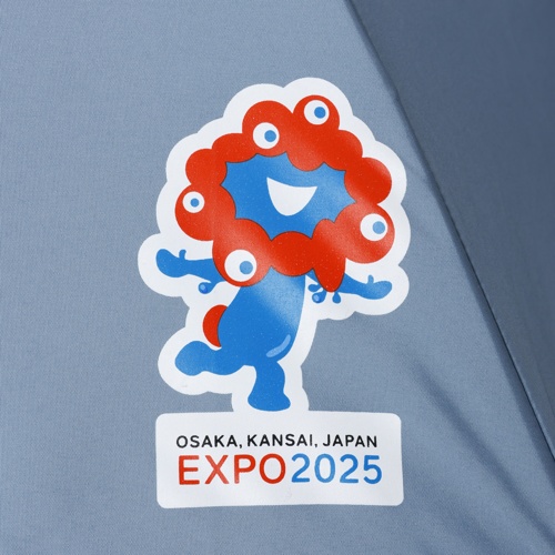 EXPO2025ミャクミャクワンポイント自動開閉ミニ傘ブルー