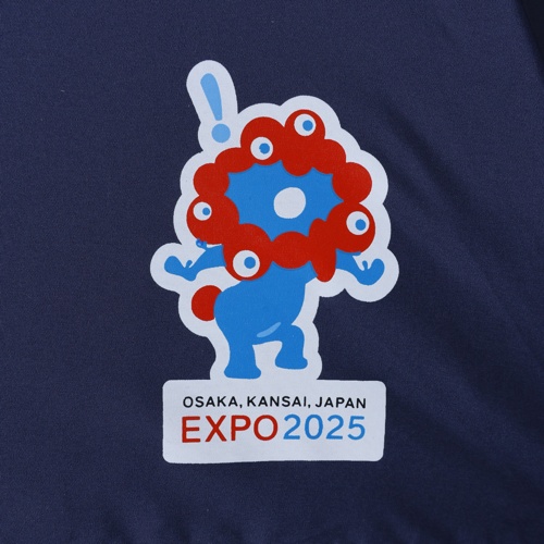 EXPO2025ミャクミャクワンポイント自動開閉ミニ傘ネイビー