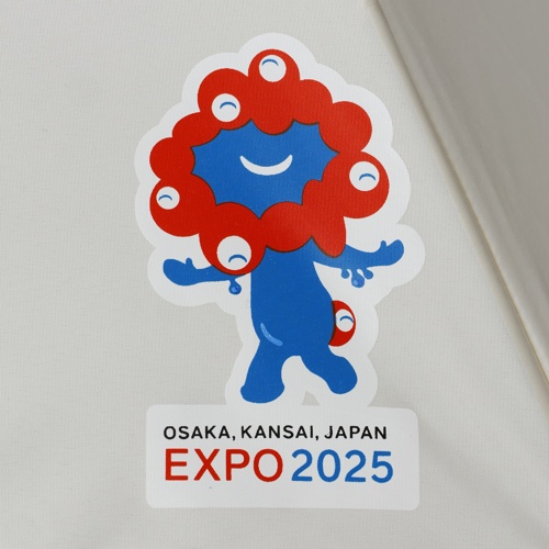 EXPO2025ミャクミャクワンポイント自動開閉ミニ傘オフホワイト