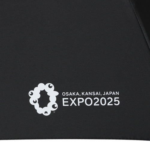 EXPO2025ロゴワンポイントミニ傘ブラック