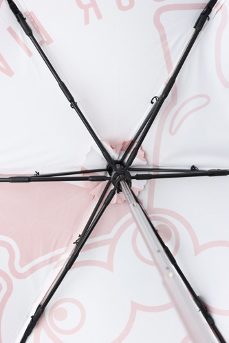 EXPO2025 ストライプミャクミャク 一枚張り風折り畳み雨傘 アカ
