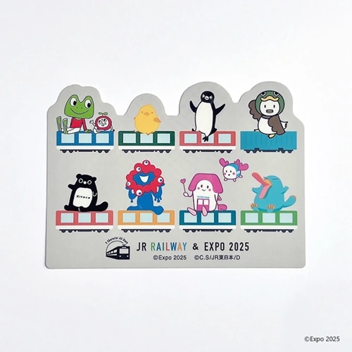 EXPO2025 ミャクミャク 【JR 7 Character All Stars】 耐水・耐光ステッカー Train