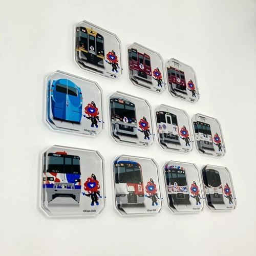 EXPO2025 ミャクミャク 【Kansai Area Trains】 トレーディングマグネット(全11種) ラッピング列車(正面イラストver)