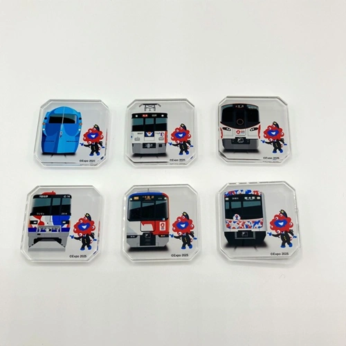 EXPO2025 ミャクミャク 【Kansai Area Trains】 トレーディングマグネット(全11種) ラッピング列車(正面イラストver)