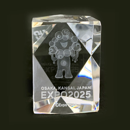EXPO2025光学ガラス3Dペーパーウエイト