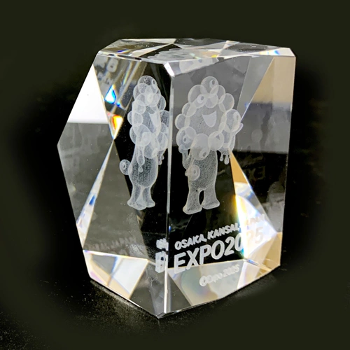 EXPO2025光学ガラス3Dペーパーウエイト