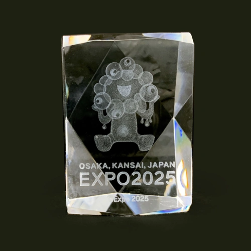 EXPO2025光学ガラス3Dペーパーウエイト