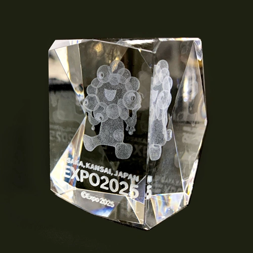 EXPO2025光学ガラス3Dペーパーウエイト