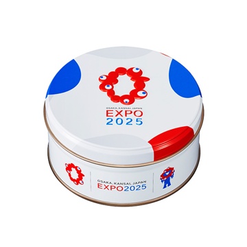 ロゴ缶　EXPO2025　ミャクミャク　斜俯瞰