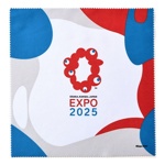 ふち柄EXPO2025のロゴ入りメガネ拭き