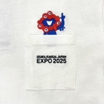 ポケット部分ミャクミャクとEXPO2025の刺繍